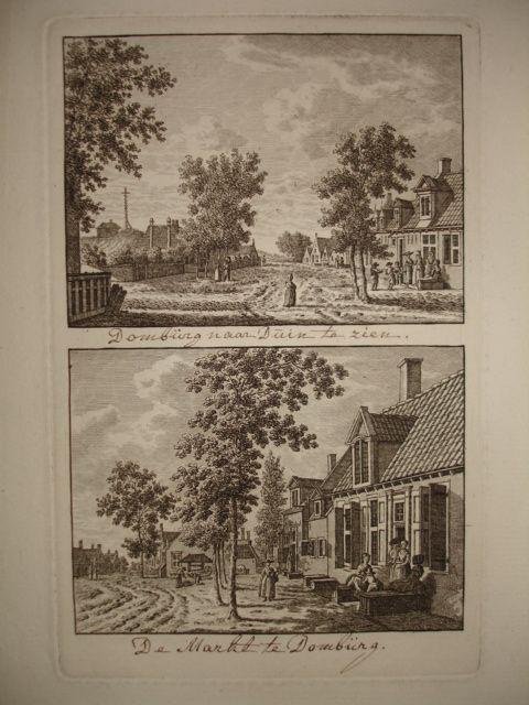 Domburg. - Domburg naar duin te zien. - De markt te Domburg.