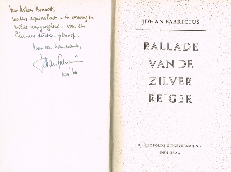 Fabricius, J. - Ballade van de zilverreiger.