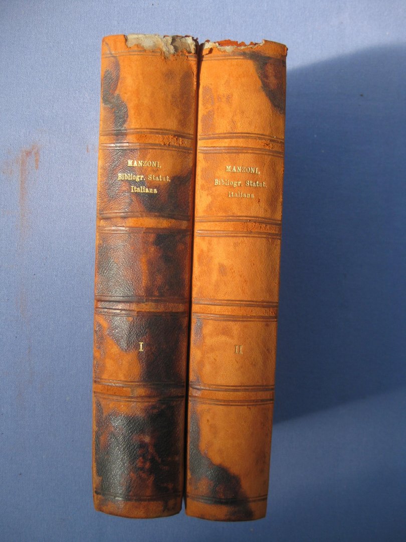 Manzoni, Luigi - Bibliografia statutaria e storica italiana compilata da - Vol. I. Leggi municipali: parte prima e secunda.