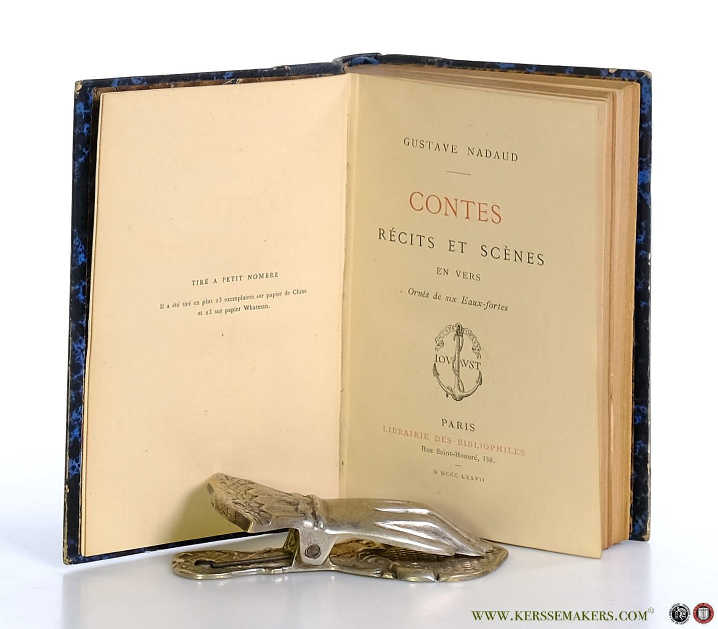 Nadaud, Gustave. - Contes Récits et Scènes en Vers. Ornés de six Eaux-fortes.