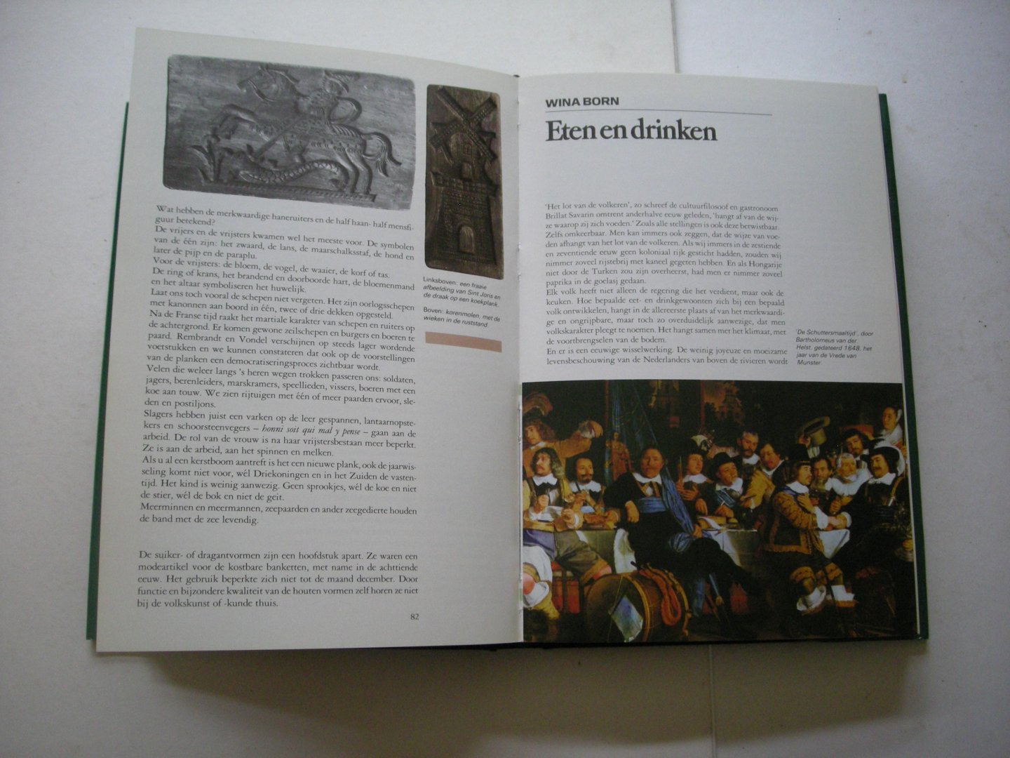 Haan, Dr. Tjaard de - Onze volkskunst. Eten en drinken, koekplanken, knipprenten etc.