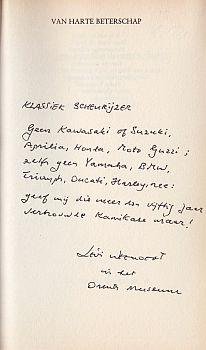 WEEMOEDT, Lévi - Van Harte Beterschap. Kleine trilogie der treurigheid. (Met handgeschreven gedicht).