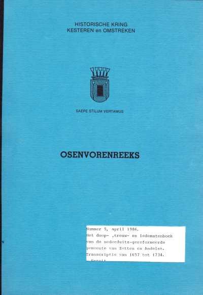 Diversen - Osenvorenreeks Historische Kring Kesteren en Omstreken