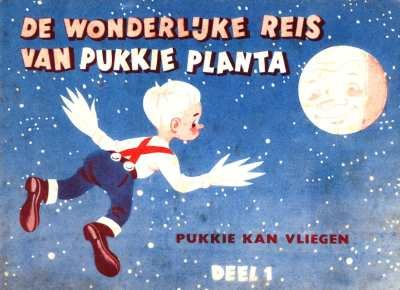 Johan Veeninga en van wonderplaatjes voorzien door Joop Geesink's Filmstudio Dollywood - De wonderlijke reis van Pukkie Planta - Pukkie kan vliegen