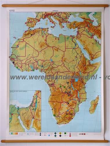  - Schoolkaart / wandkaart van Afrika