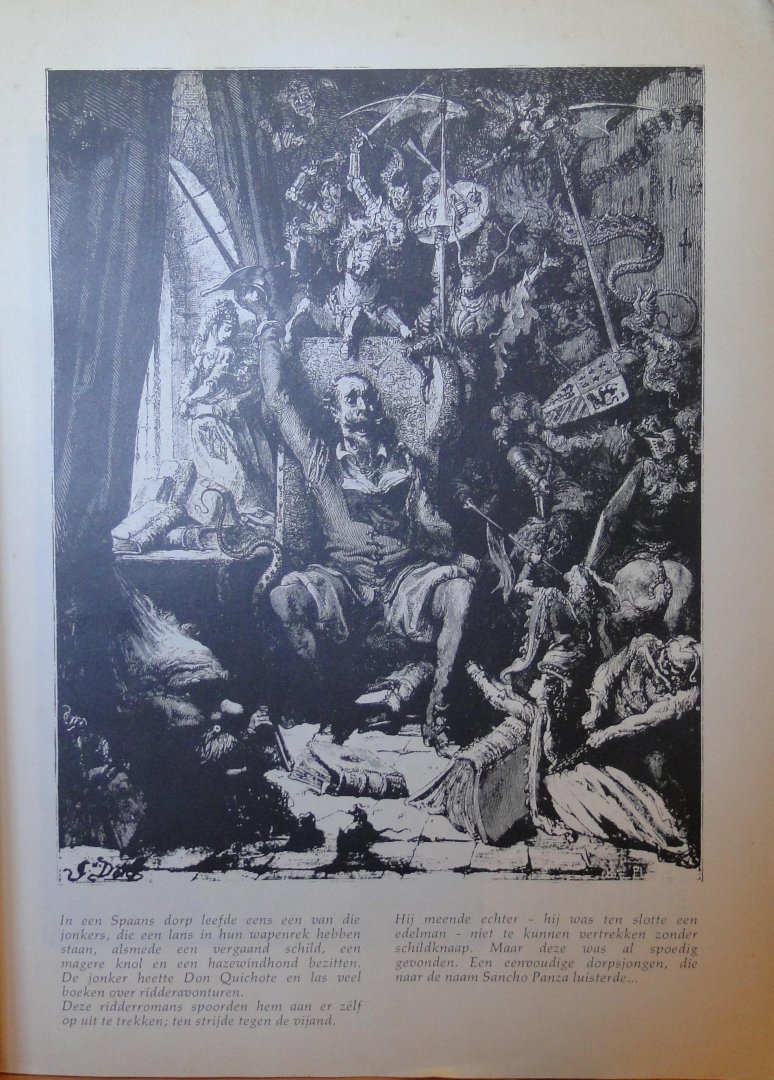 Cervantes Saavedra, Miguel de - Don Quichote : een halve meter kijk-, lees-, plaat en kleurgenot / geïllustreerd naar de oorspronkelijke gravures van Gustave Doré ; bewerkt door Fred Keizer