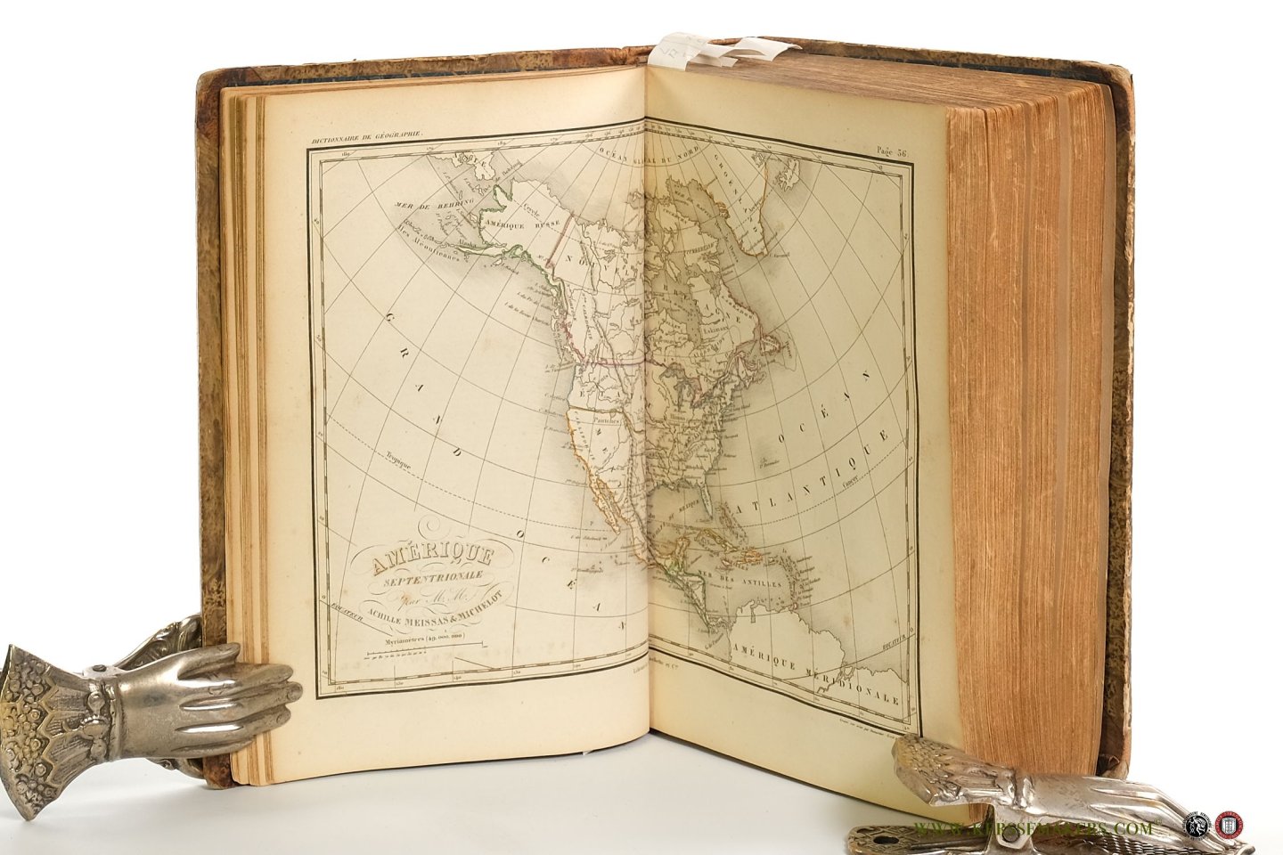 Meissas, Achille et Michelot - Dictionnaire de géographie ancienne et moderne. Contenant tout ce qu'il est important de connaître en géographie physique, politique, commerciale et industrielle et les notions indespensables pour l'étude de l'histoire. Avec huit cartes.
