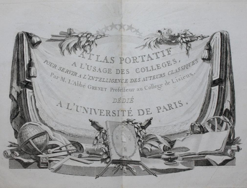 Grenet, Abbé (M. Bonne) - Atlas Portatif, a l'usage des colleges