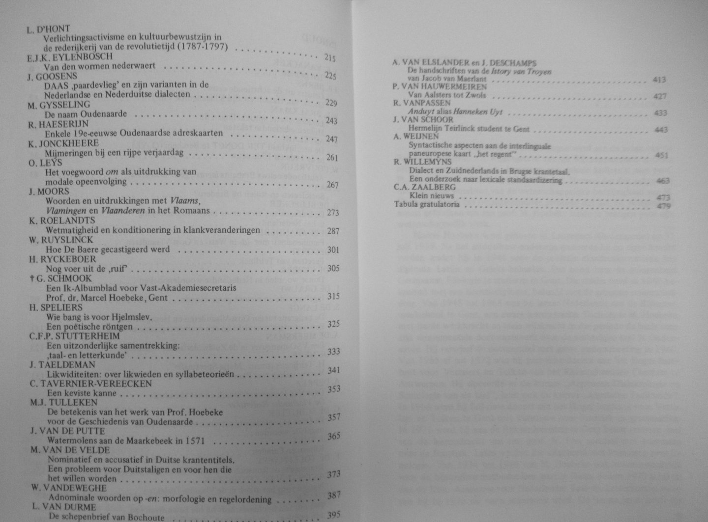 Ryckeboer, H. e.a. (redactie) - Hulde album Prof Dr. Marcel Hoebeke