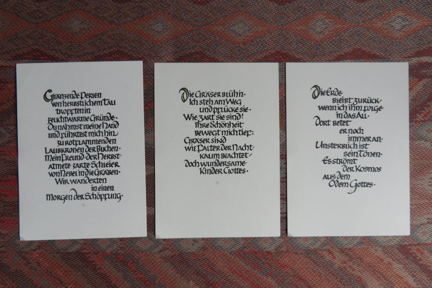 Premstaller, Christine. - Sechs Gedichte von Christine Premstaller in Linol Geschnitten von Ottmar Premstaller. [ Beperkte oplage, maar geen oplage vermeld].