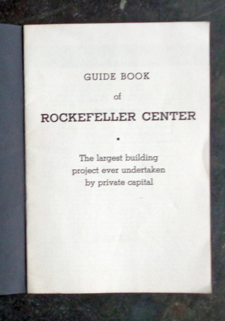  - Guide Book of Rockefeller Center.