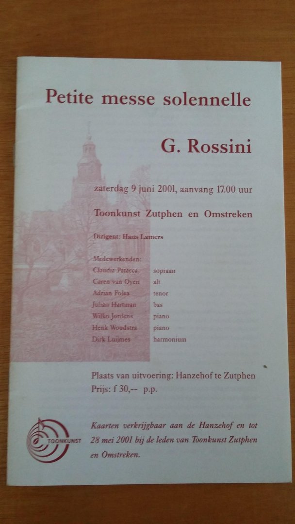 Toonkunst Zutphen en omstreken - Petite messe solennelle - G. Rossini