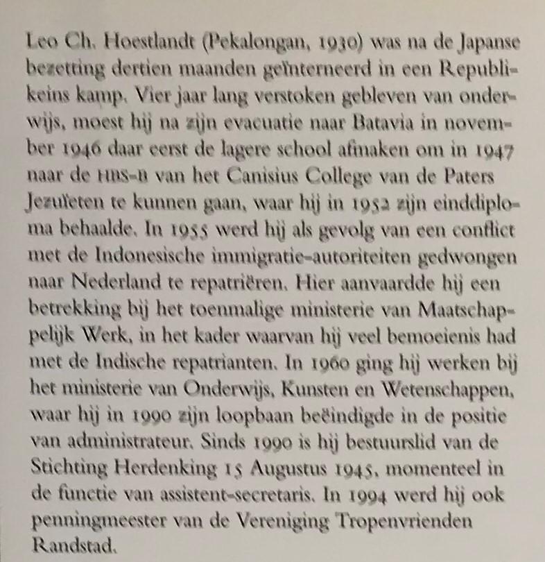 Hoestlandt, L.Ch, e.a. - Indisch verleden - Lustrum-herdenkingsboek 1995