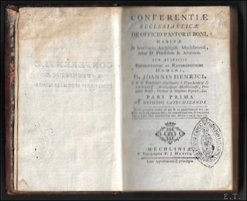 D. Joannis Henrici - Conferentiae ecclesiasticae de officio pastoris boni