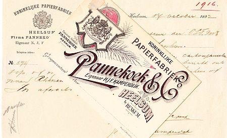 PANNEKOEK - Reclamekaart en zakenbrief.