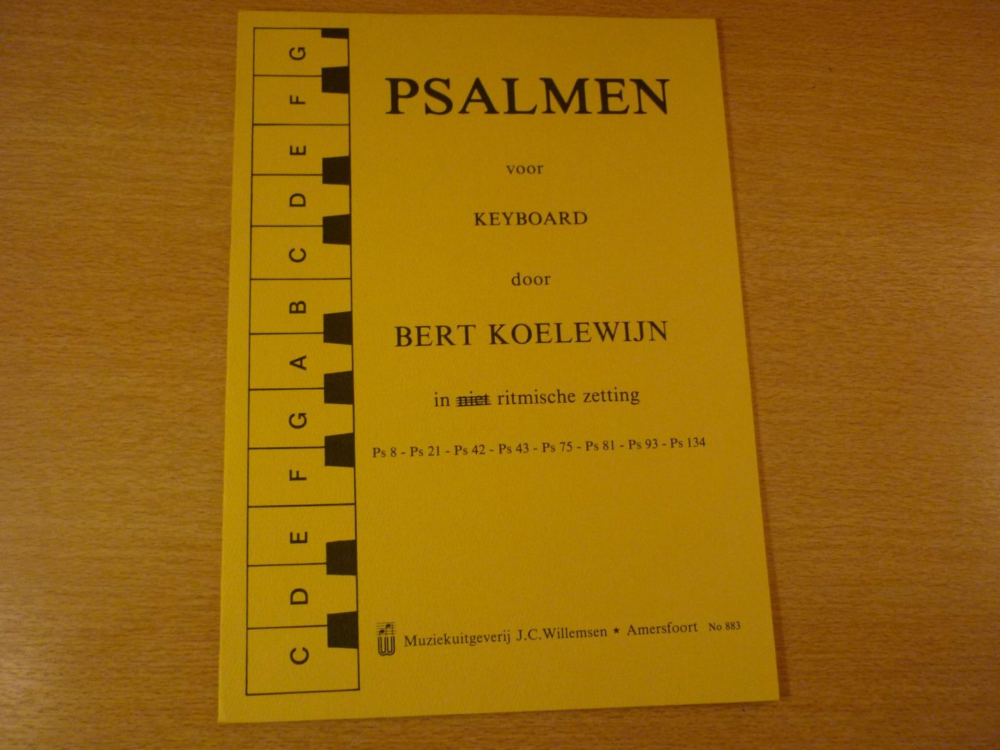 Koelewijn; Bert - Psalmen voor Keyboard en orgel