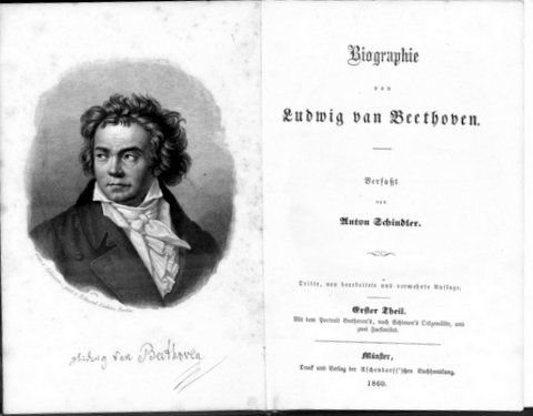 Schindler, Anton: - Biographie von Ludwig van Beethoven. Erster-zweiter] Theil. Dritte, neu bearbeitete und vermehrte Auflage