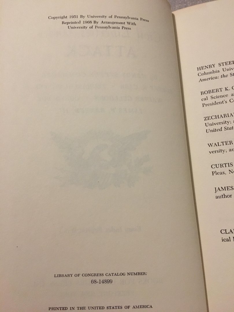 Henry Steele Commager - Civil Liberties Under Attack