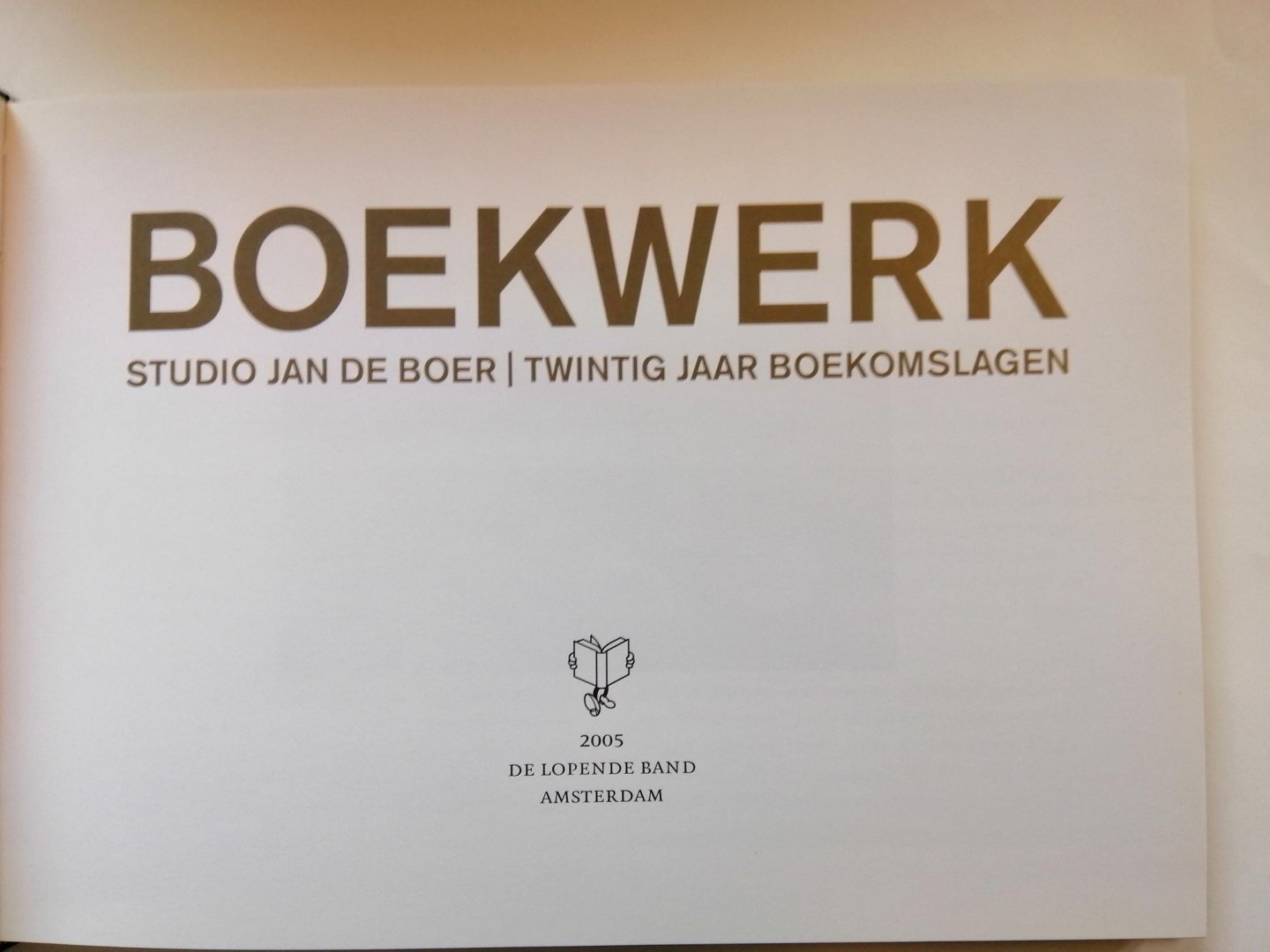 Boer, J.de - Boekwerk   -- studio Jan de Boer -- Twintig jaar boekomslagen.
