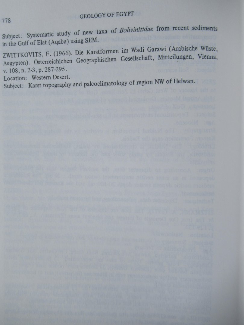 El-Baz, Farouk - Geology of Egypt