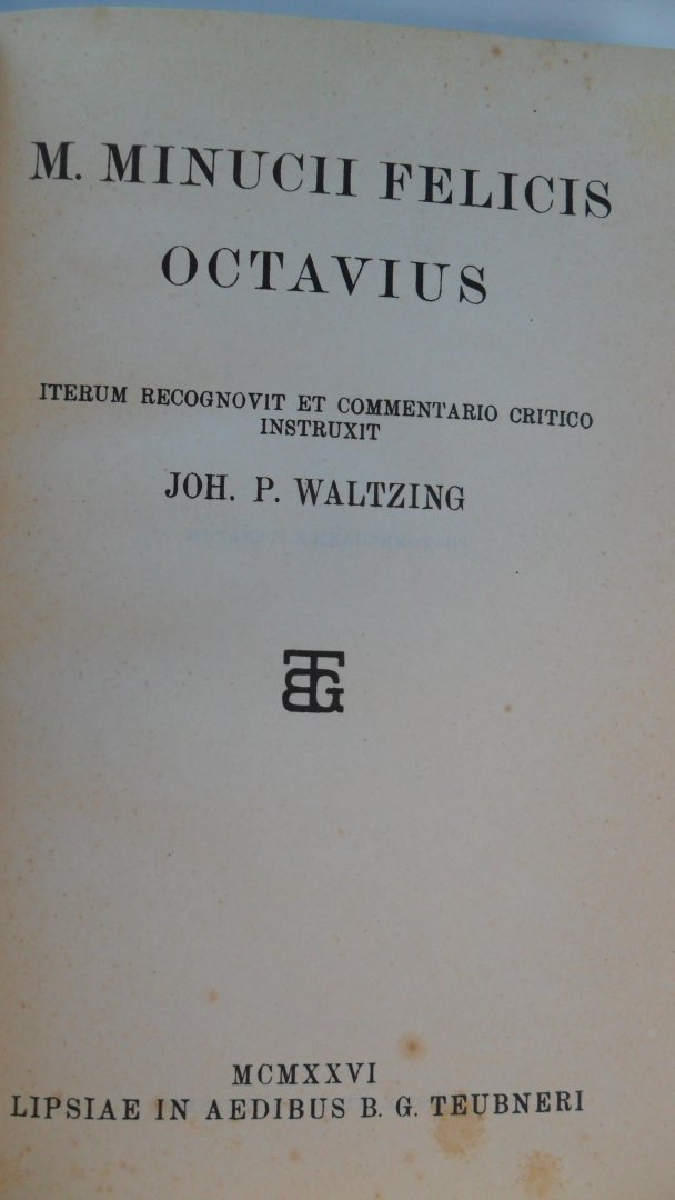 Waltzing L.P. - M.Minucii Felicis  octavius