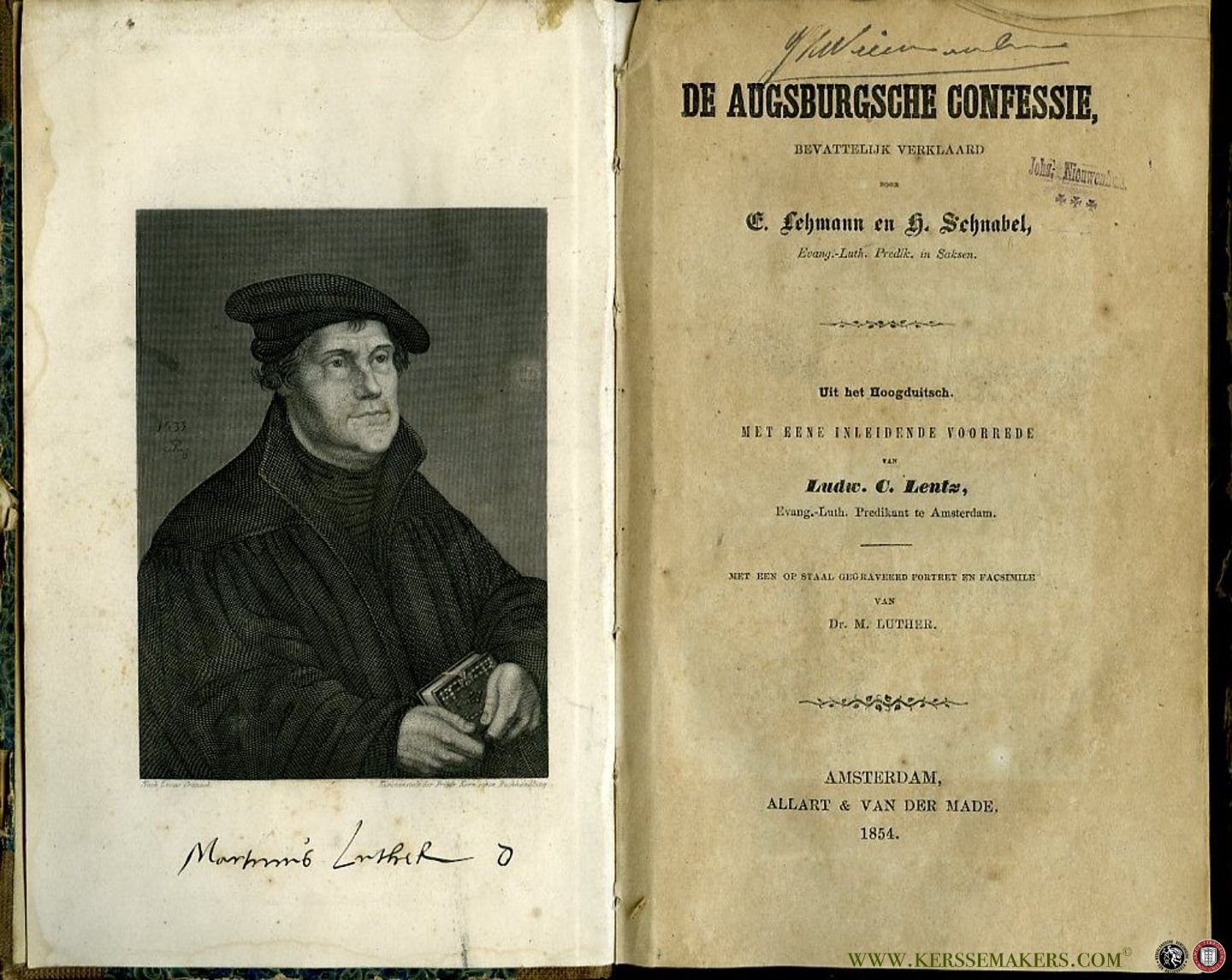 LEHMANN, E. / SCHNABEL, H. - De Augsburgsche Confessie - Bevattelijk verklaard