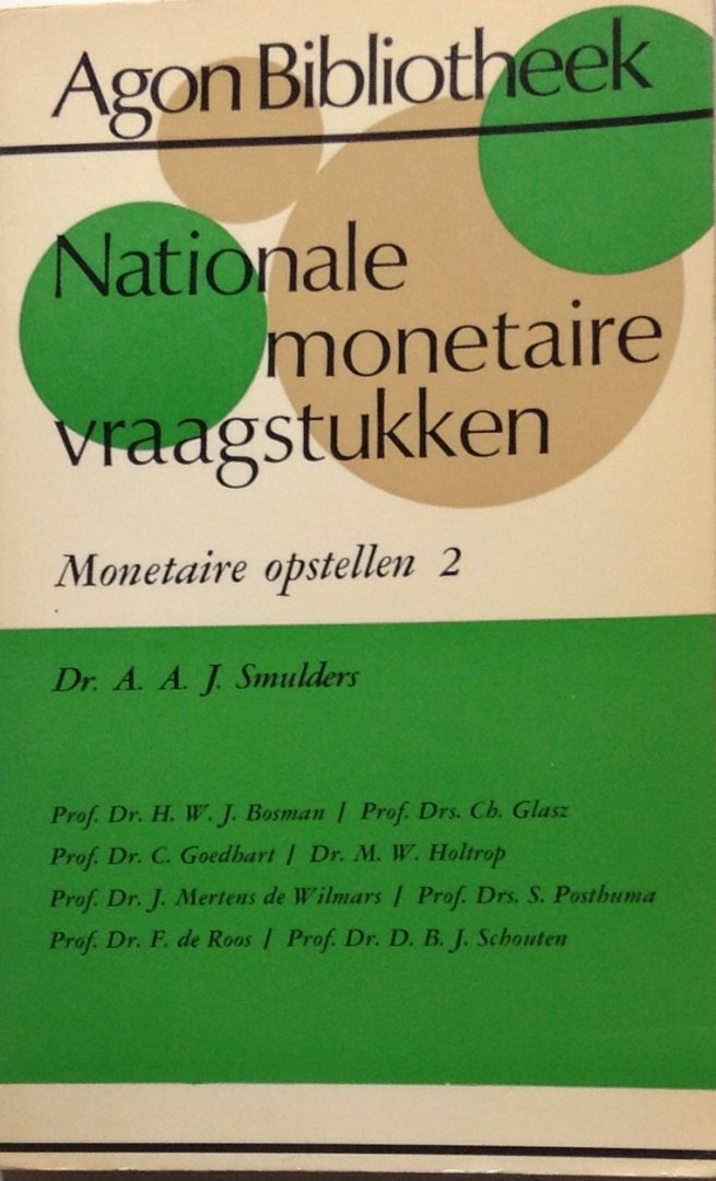 Smulders, A.A.J. - Nationale monetaire vraagstukken