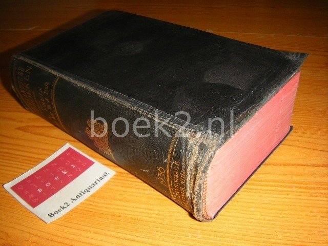 Fruin, J.A. (uitgever) - De Nederlandsche Wetboeken zoals zij tot op 1 Januari 1936 zijn gewijzigd en aangevuld benevens de belangrijkste der tot hunne verklaring dienstige wetten en wettelijke verordeningen, met verwijziging naar de tot elk artikel betrekkelijke Fran...