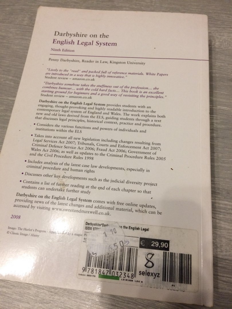 Darbyshire, Penny - Darbyshire on the English Legal