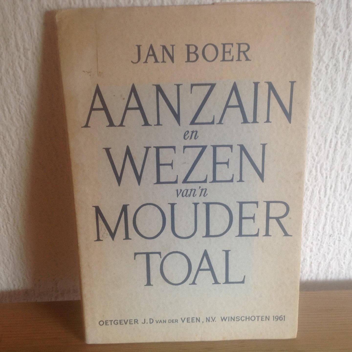 Jan Boer - Aanzain en wezen van ,n Mouder toal