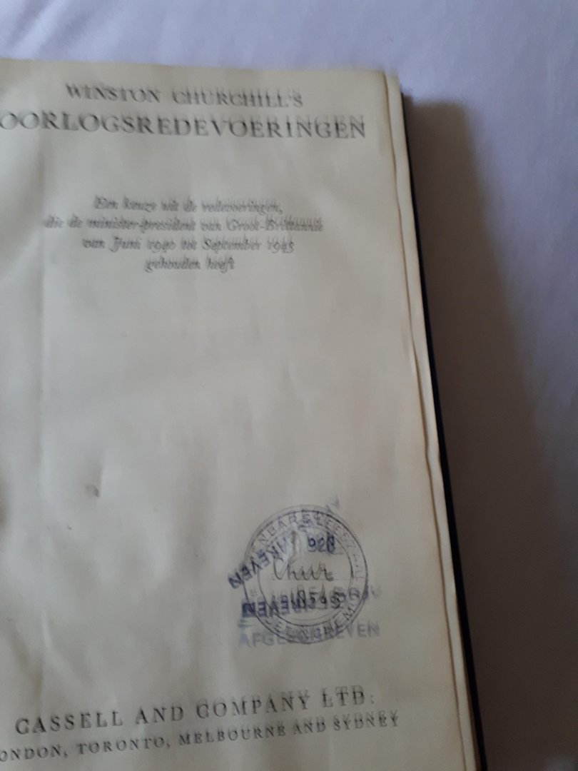 Winston  Churchill - Oorlogsredevoeringen