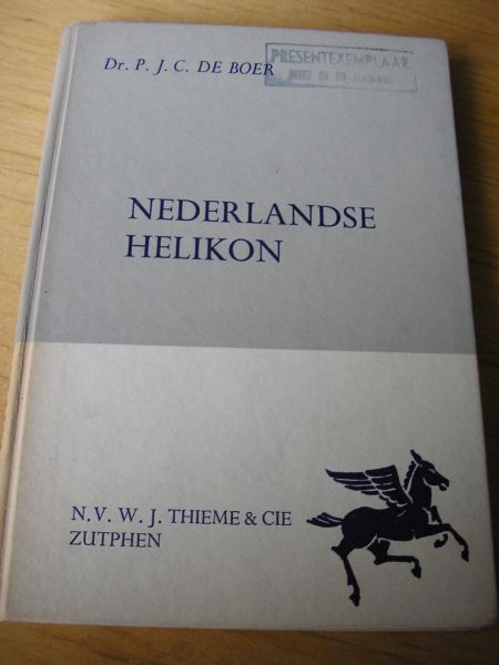 Boer, Dr. P J C de - Nederlandse Helikon Beknopte geschiedenis der Nederlandse en Vlaamse Letterkunde