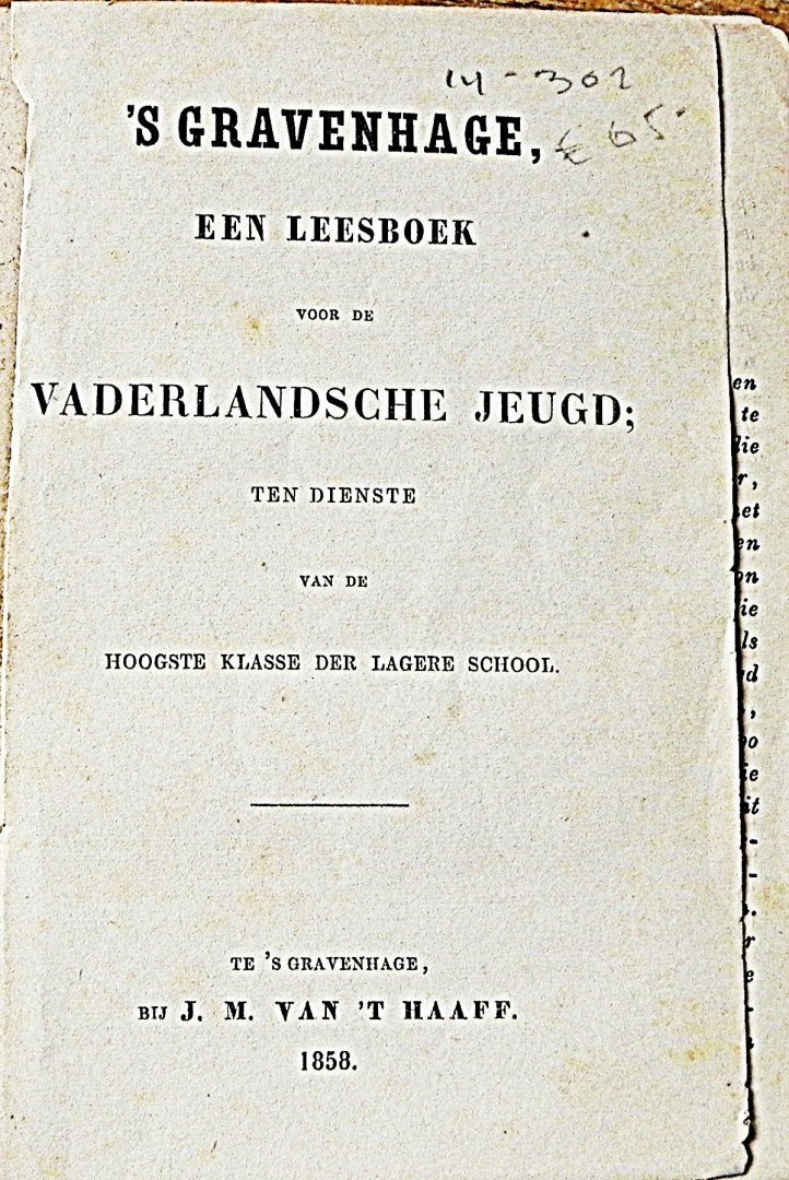 Annoniem. - 's-Gravenhage een leesboek voor de vaderlandsche jeugd ten dienste van de hoogste klasse der lagere school.
