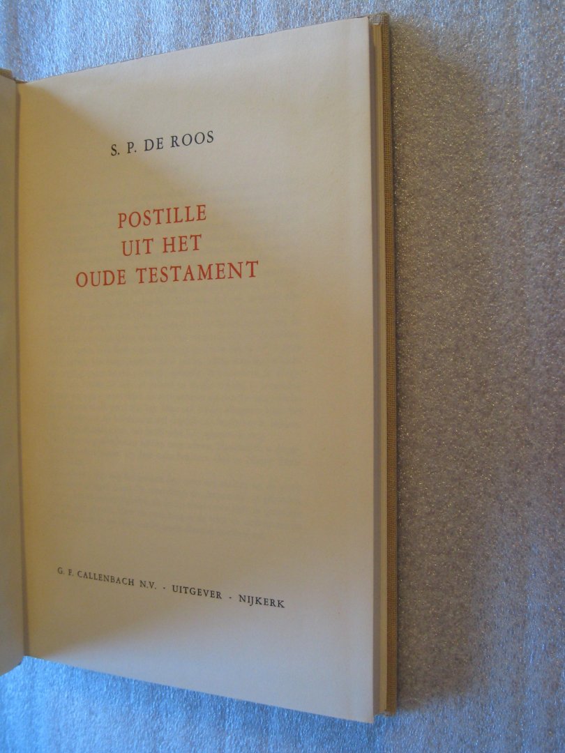 Roos, S.P. de - Postille uit het Oude Testament