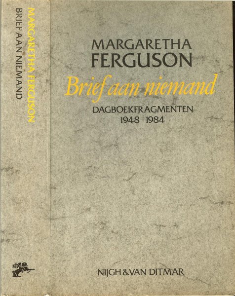 Ferguson, Margaretha .. Omslagontwerp van Zeno - Brief aan niemand. Dagboekfragmenten 1948-1984