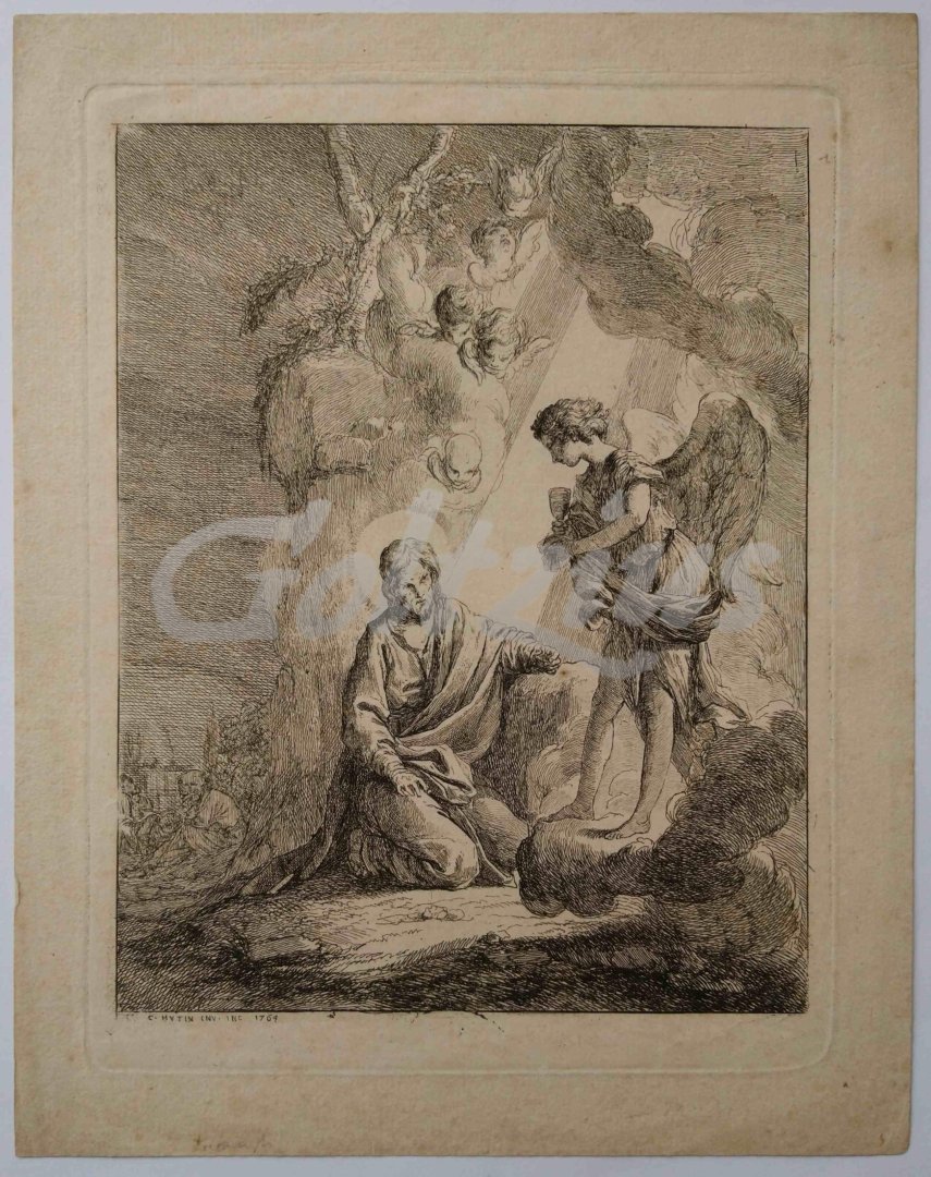 HUTIN, CHARLES FRANÇOIS, - Agony of Christ in the garden