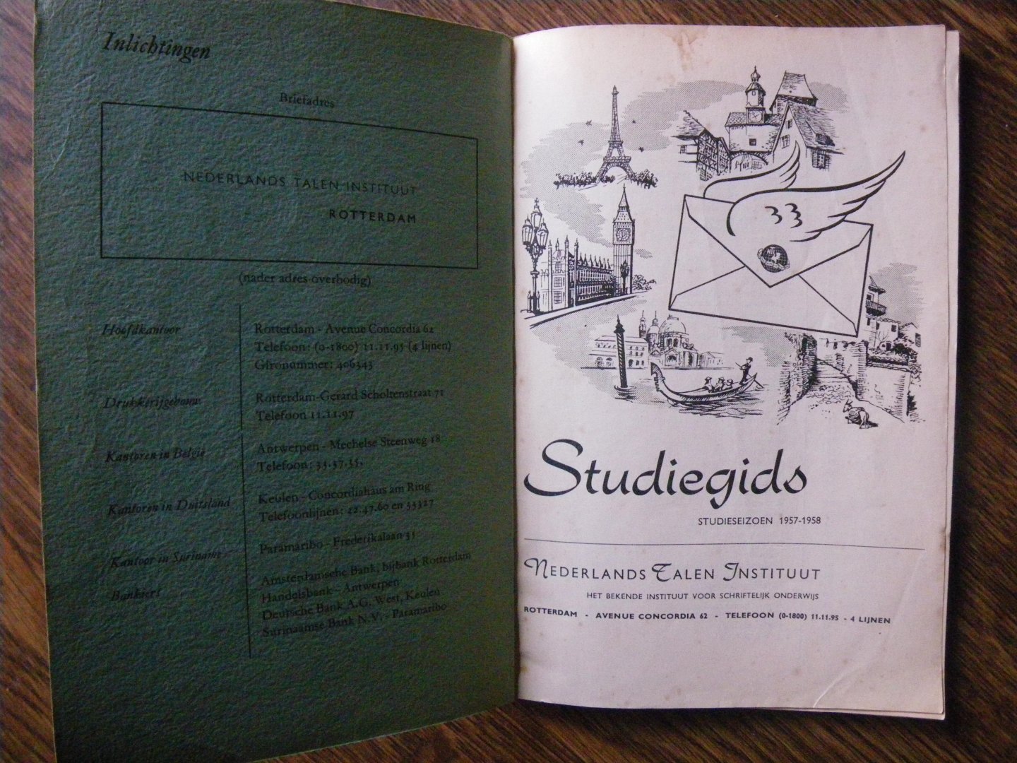 NTI - studiegids studieseizoen 1957-1958 (studeer en de wereld gaat voor u open)
