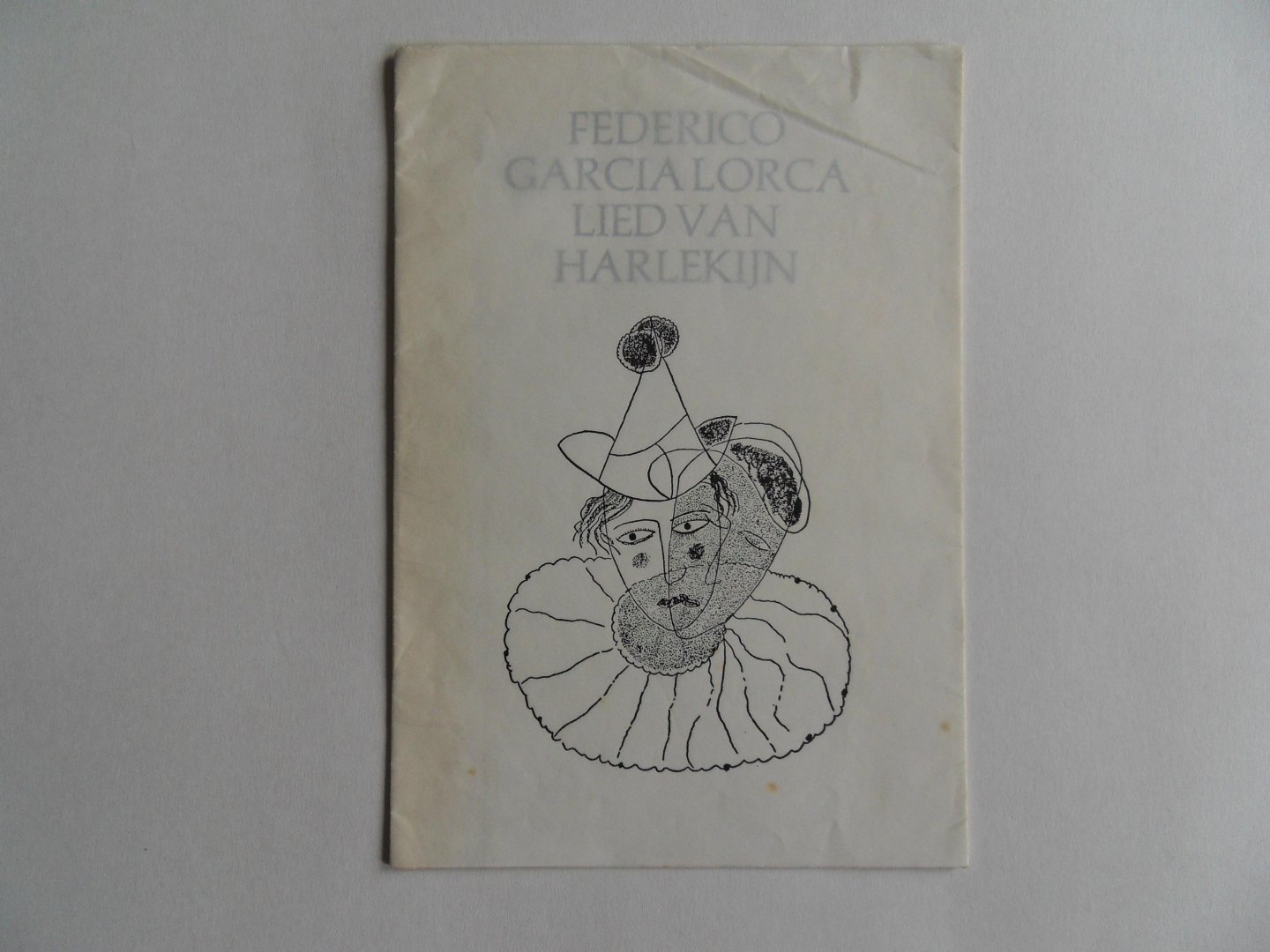 Lorca, Frederico Garcia. [ vertaling door Dolf Verspoor ]. - Lied van Harlekijn. [ Spaanse en Nederlandse tekst ].