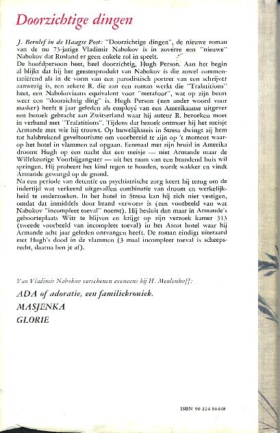 Nabokov Vladimir - Doorzichtige dingen.