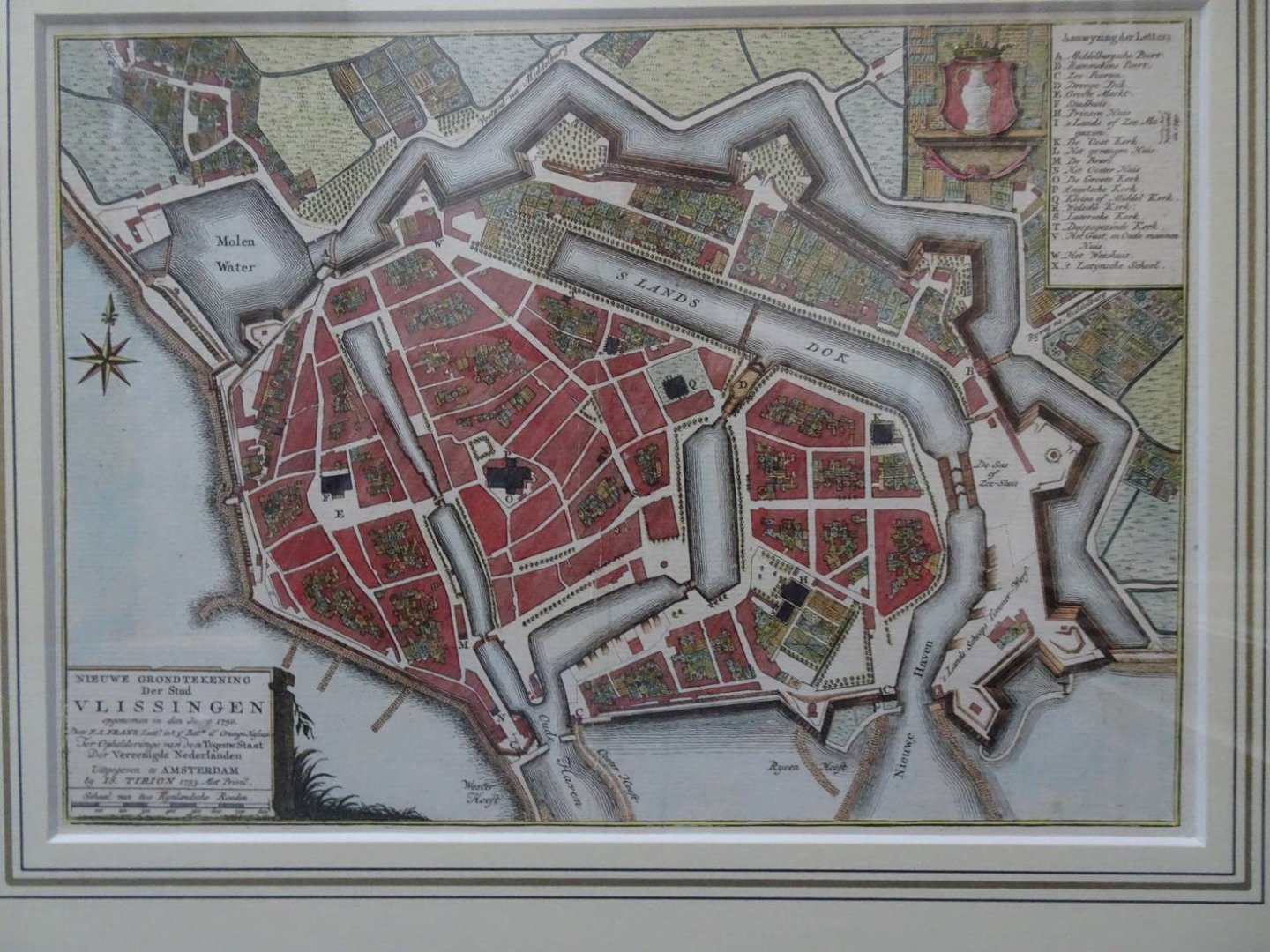 Vlissingen. - Nieuwe grondtekening der stad Vlissingen.