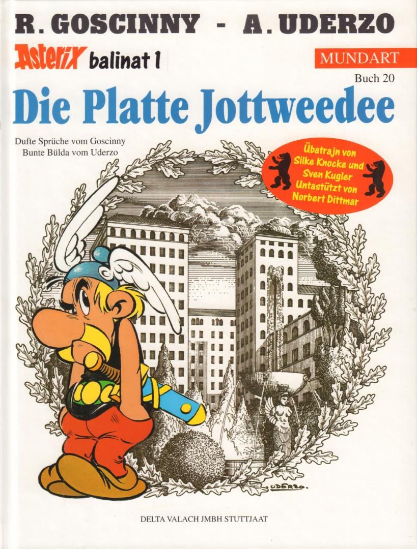 Goscinny / Uderzo - Asterix balinat 1, Die Platte Jottweedee, Mundart Buah 20, hardcover, gave staat (nieuwstaat)