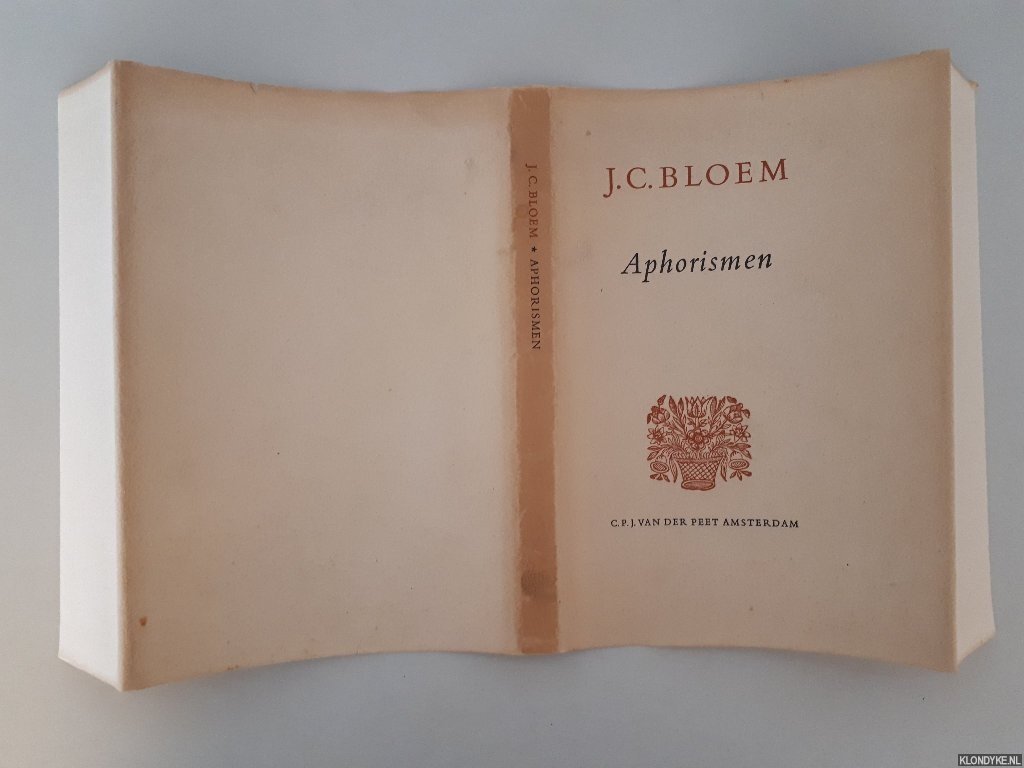 Bloem, J.C - Aphorismen *LUXE-EDITIE: GESIGNEERD+OPDRACHT*