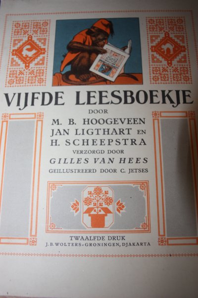 Hoogeveen, M.B. Ligthart, Jan en Scheepstra, H. - VIJFDE LEESBOEKJE bij Hoogeveens leesmethode.