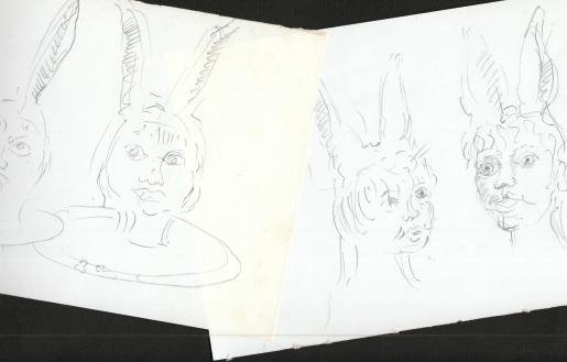 WOLKERS, Jan - Twee potloodtekeningen.