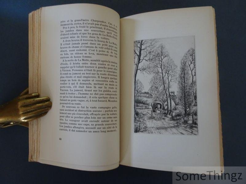 Alain Fournier et André Théboult (ills.). - Le grand meaulnes.  Avec la suite 'Le pays sans nom' d'André Thebault. [Une édition bibliophile limité à 100 exemplaires numérotés, reliée avec une suite ajoutée d'André Thebault à 9 exemplaires hors commerce.]