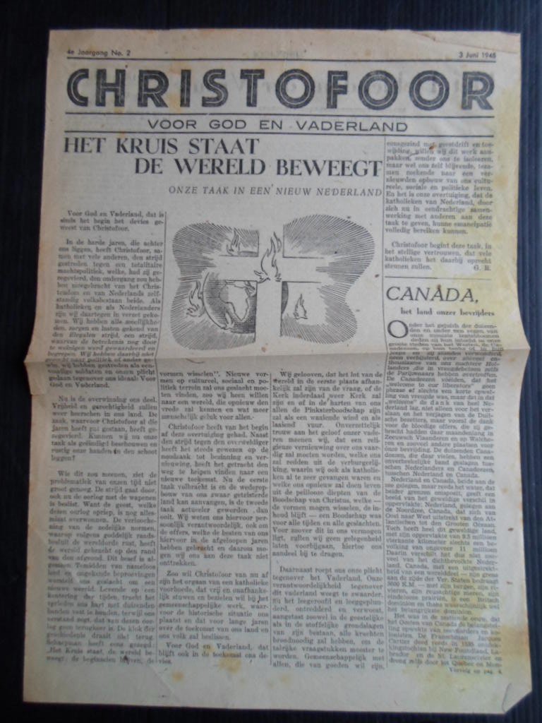 Oude krant - Christofoor, Onafhankelijk Katholiek Weekblad