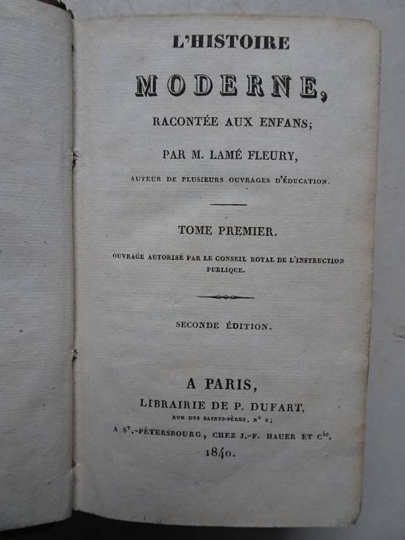 Lamé fleury, M.. - L'histoire moderne, racontée aux enfans.
