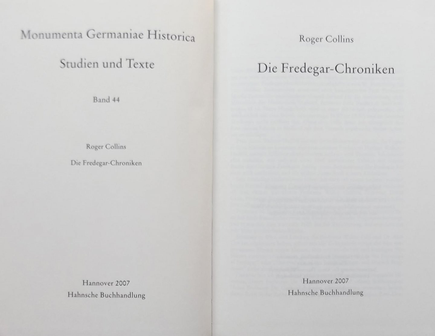 Roger Collins - Die Fredegar-Chroniken
