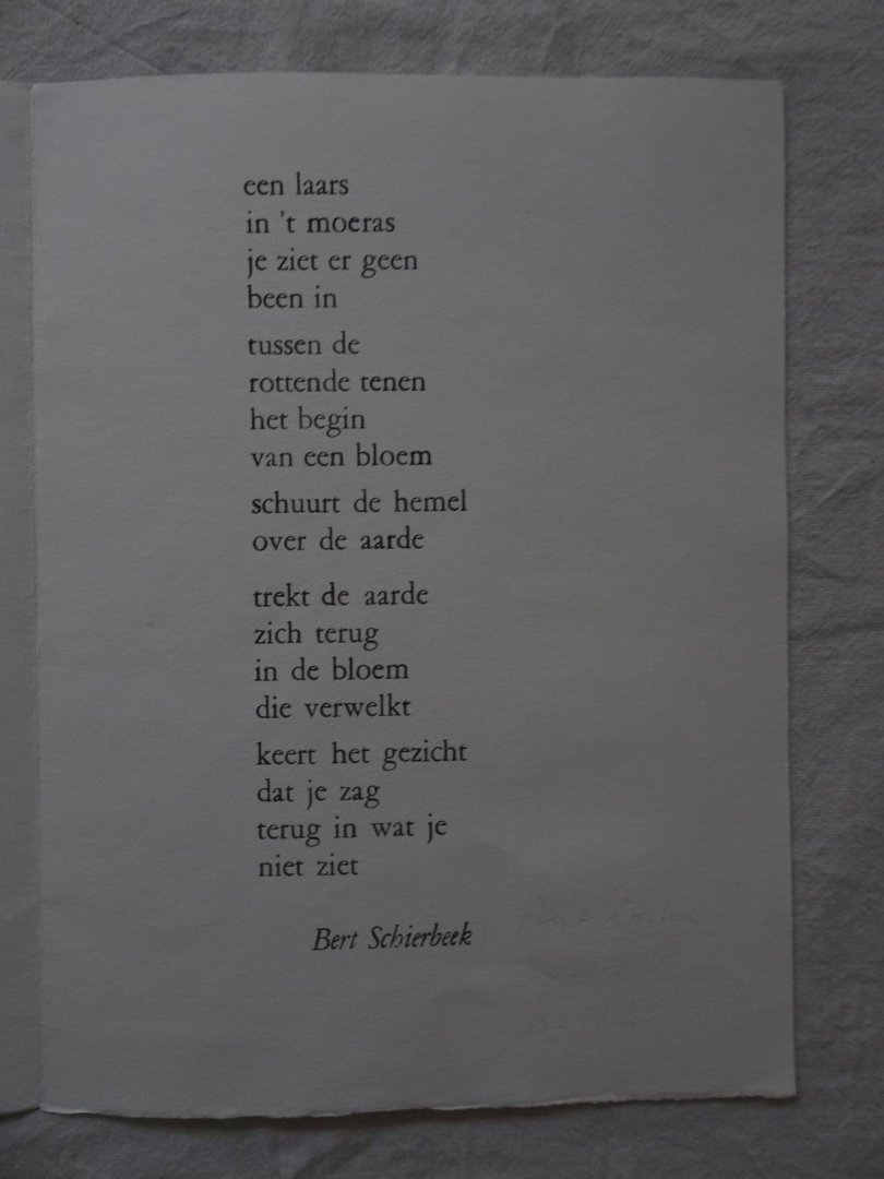 Schierbeek, Bert. - Zonder titel.
