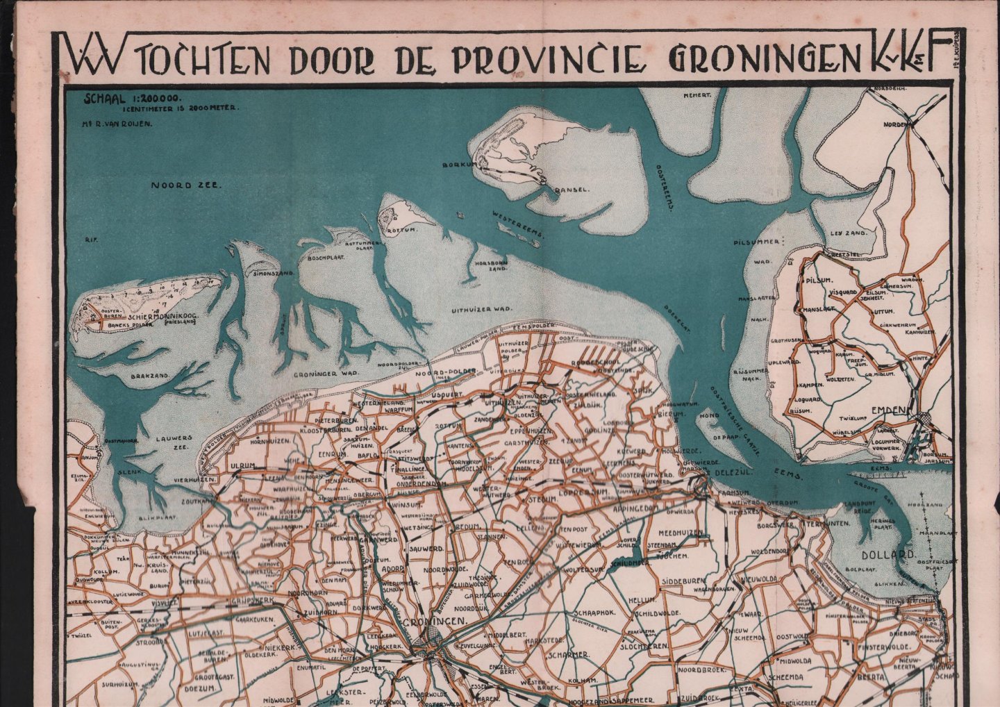 Kuipers - Roijen - KAART - VVV tochten door de provincie Groningen -